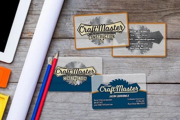 Transparent heavy-duty construction business cards from PlasticPrinters.