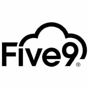 Five9 logo that links to the Five9 homepage in a new tab.