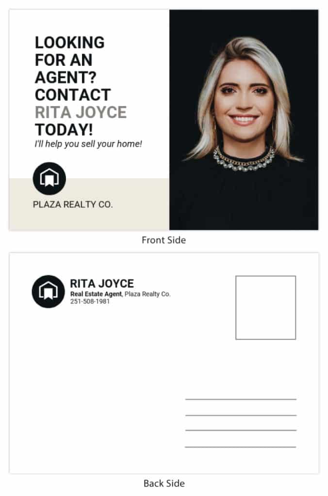 Example of Highlight Your Headshot Postcard.