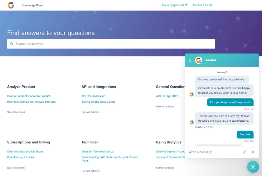 HubSpot Service Hub's knowledge base software makes it easier for your customers to find answers.