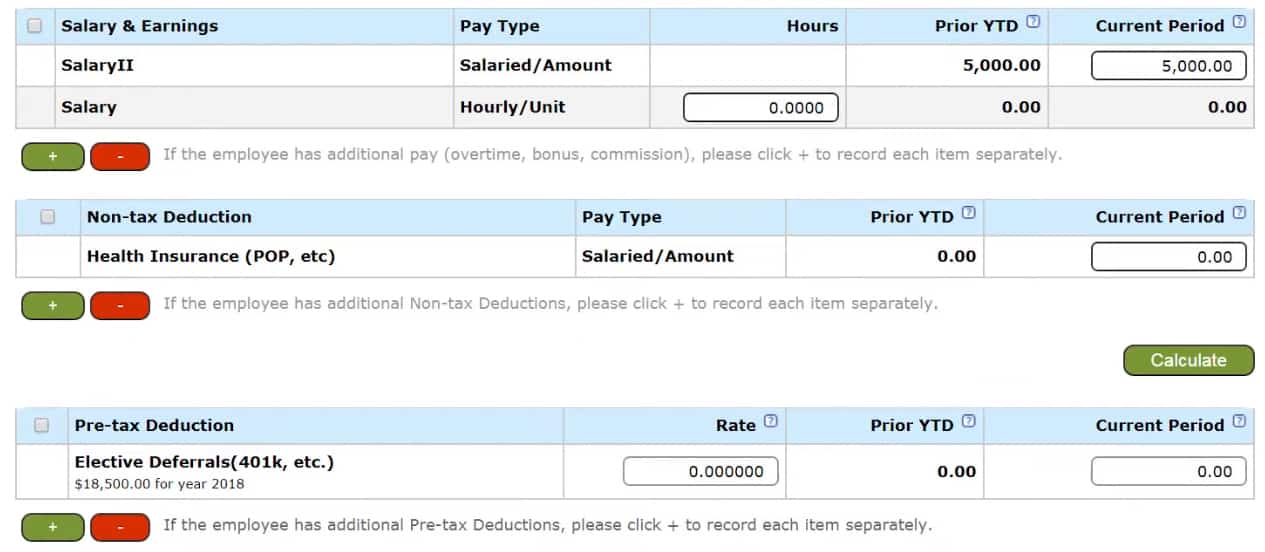 Paycheck Manager calculator.