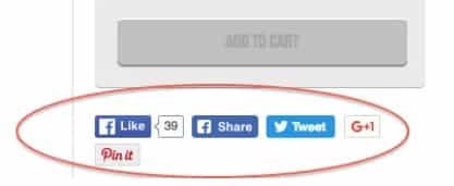 Sample social share buttons.