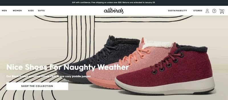 An example of a Shopify store.