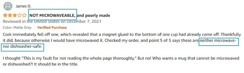 Showing Amazon product research review.