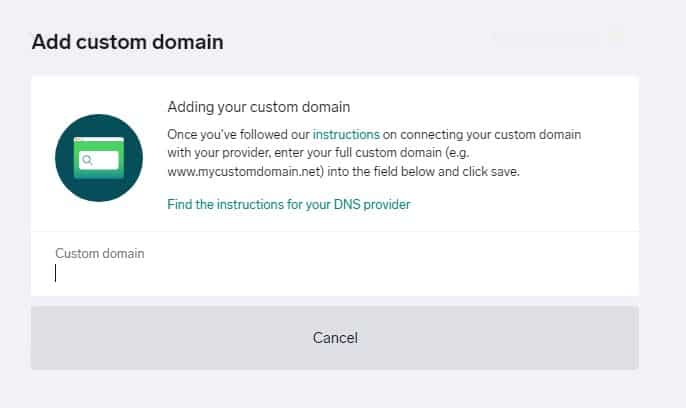 Connecting your custom domain.