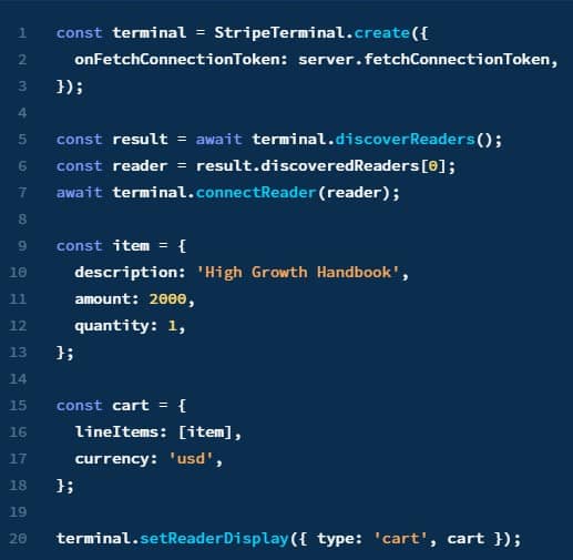 Creating your own post system and integrate it into terminal using Stripe API.