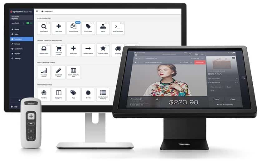 Showing Lightspeed Retail POS hardware.