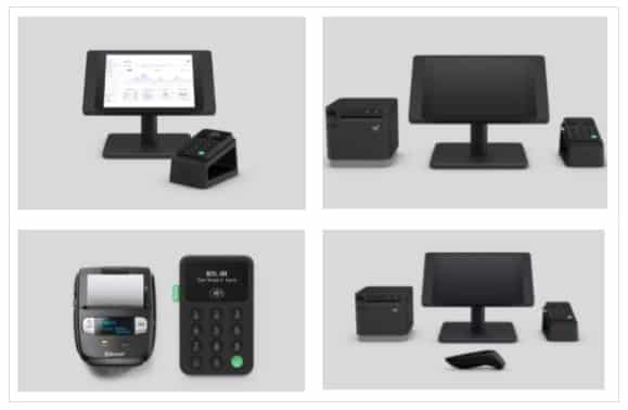 Showing PayPal offering both countertop and portable hardware kits.