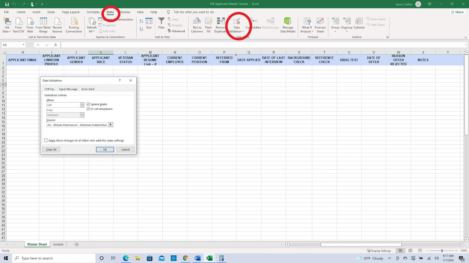 Simple instructions for modifying our templates in Excel.
