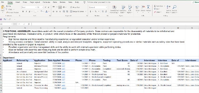 create excel template 2022