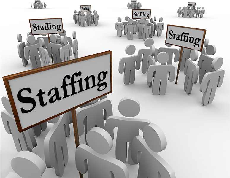 Showing staffing graphic.
