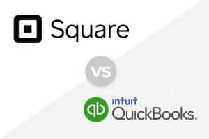Square Payroll vs QuickBooks Payroll logos