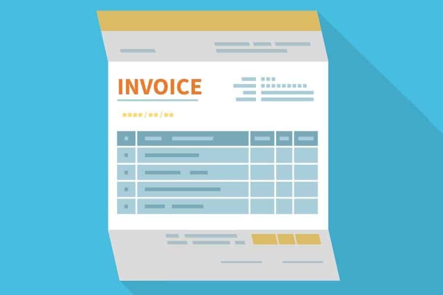 an invoice image
