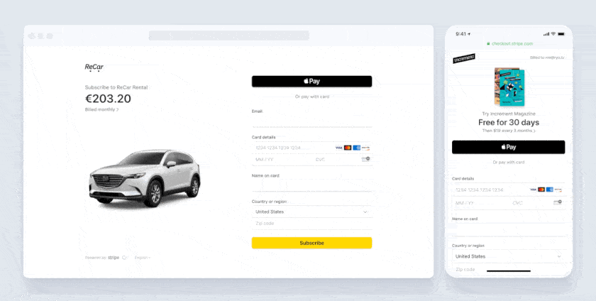 Showing how Stripe supports payments of more than 135 currencies and over 25 languages.