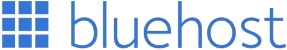 Bluehost logo that links to the Bluehost homepage in a new tab.
