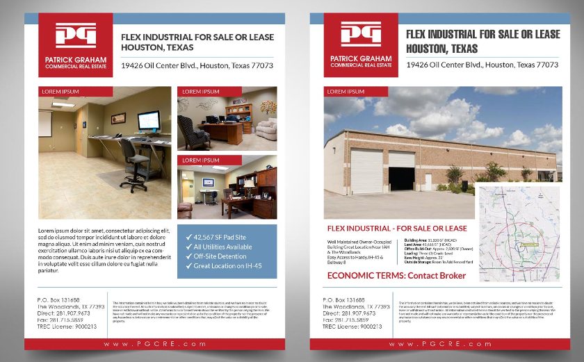 DesignCrowd Commercial Real Estate Listing Flyer template