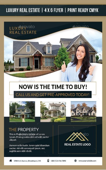 Free custom printable real estate flyer templates