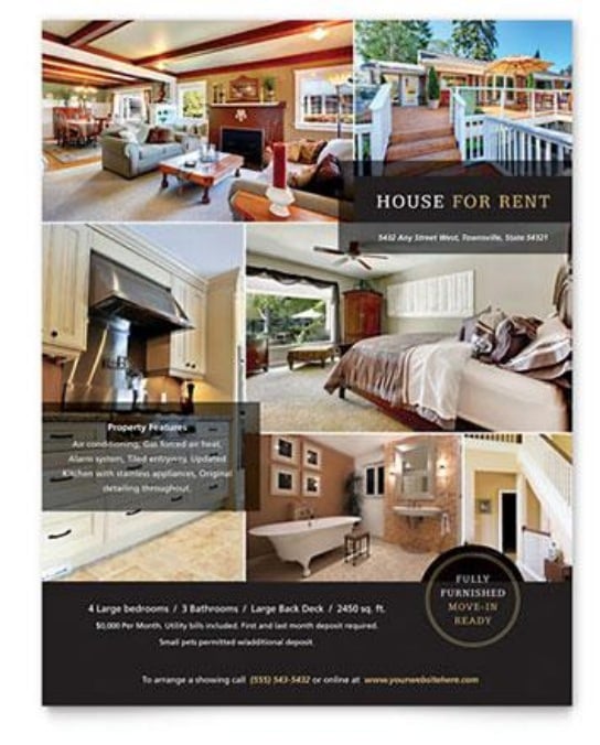 Stock Layouts Rental Flyer template
