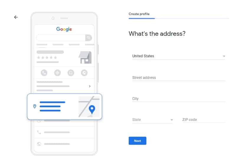 Add an address to your Google Business profile.