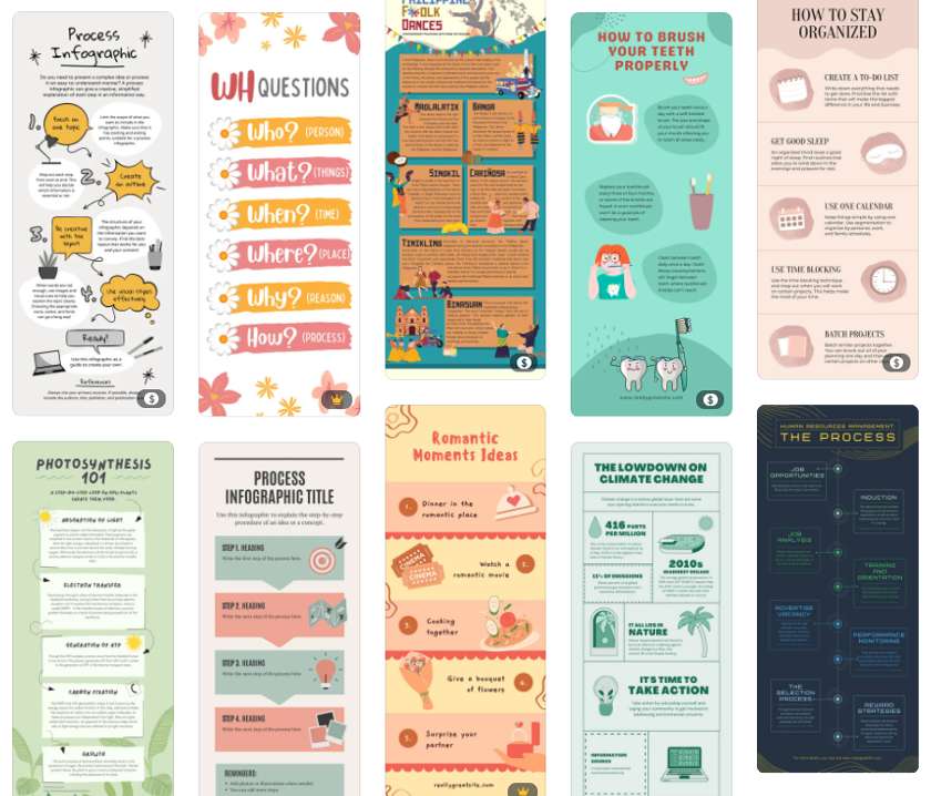 Canva infographic templates that make it easy to plug in the information