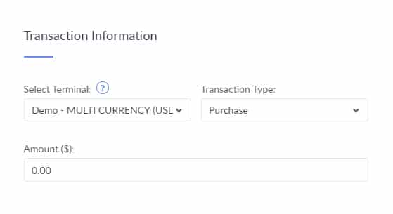 Helcim Transaction Information sample.