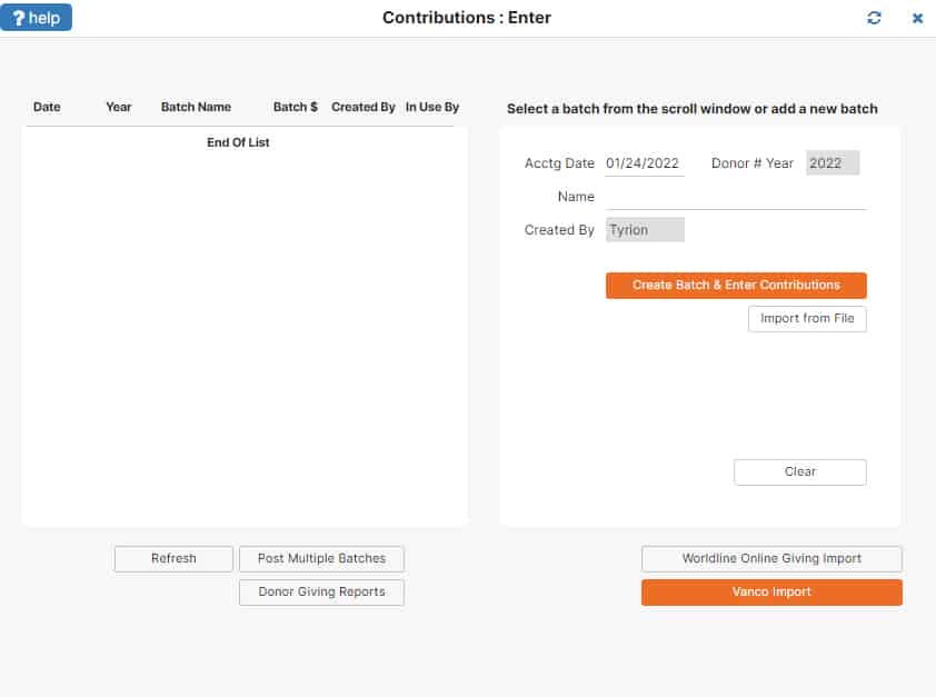 Image of entering contributions in IconCMO.