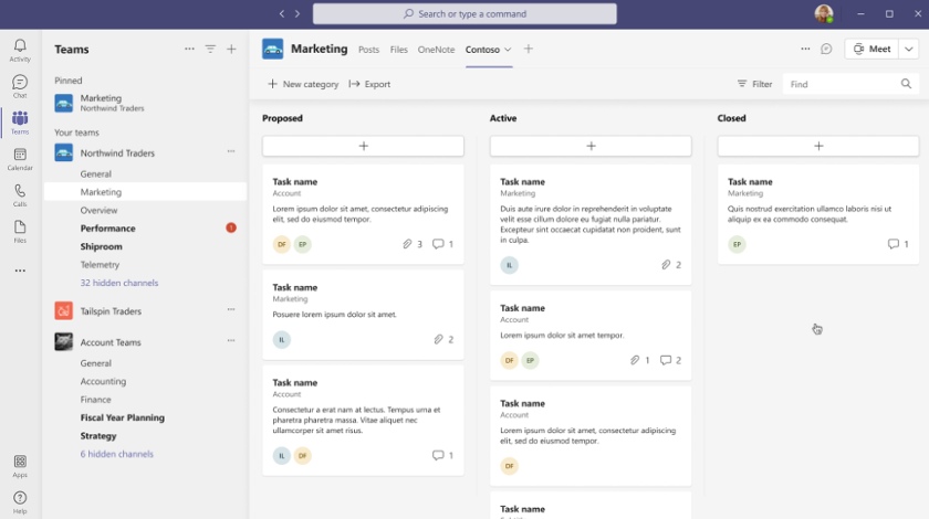 Microsoft Teams easy-to-use search pane