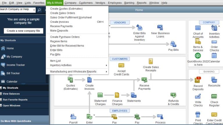 QuickBooks Premier Manufacturing and Wholesale Review for 2022