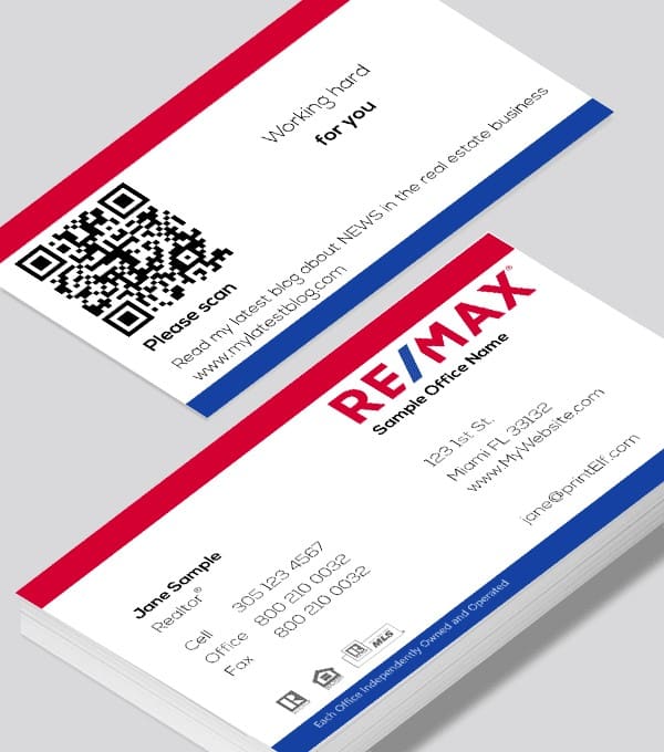 RE/MAX business card example