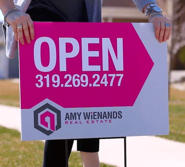 Real Estate Sign in bold color