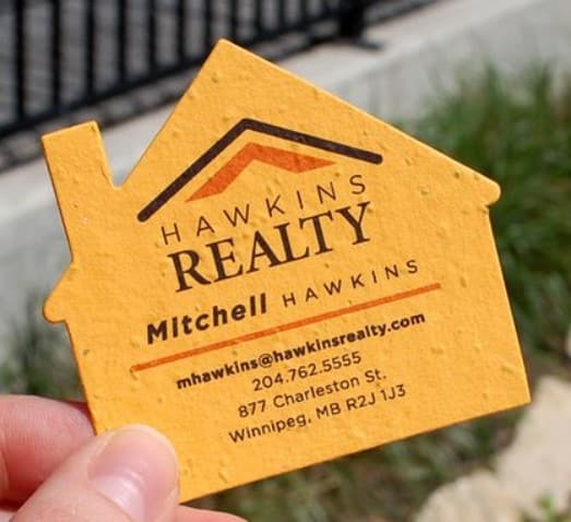 Realty Business card example from Pinterest
