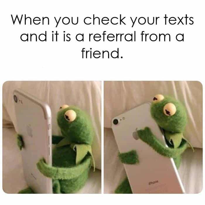 Referral requests funny real estate meme
