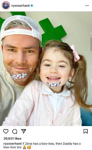 Instagram post of Ryan Serhant and his daughter