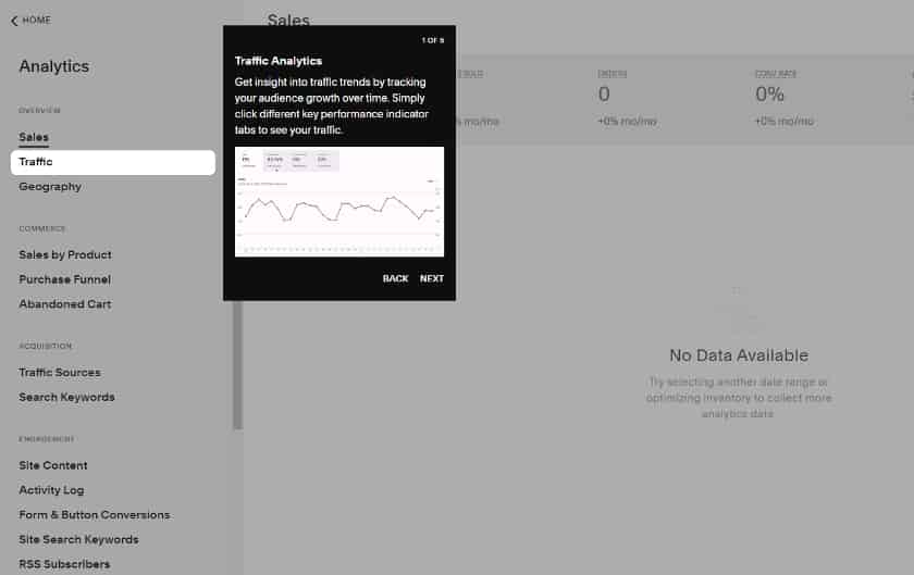 Squarespace built-in SEO settings