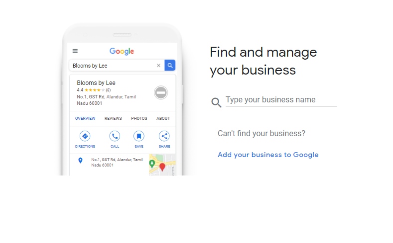Type business name for your Google Business profile account