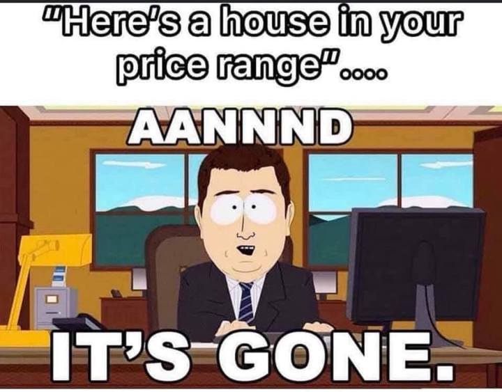 Low inventory real estate market meme