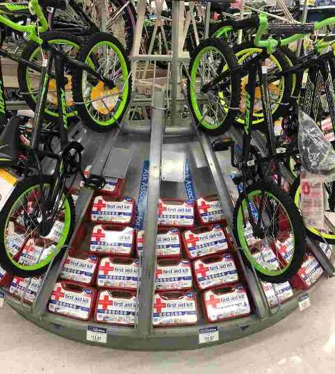 Showing children's bike display.