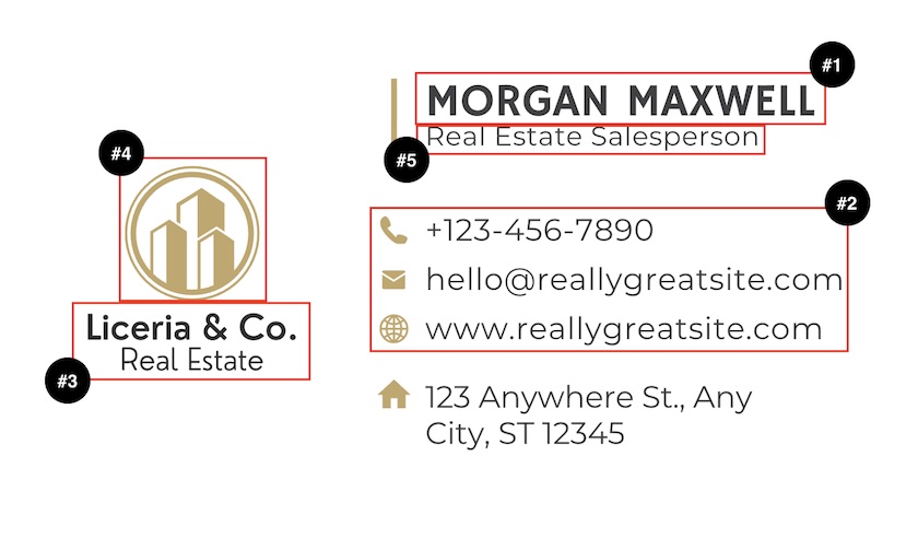 Essential details that must be included on your real estate business cards.