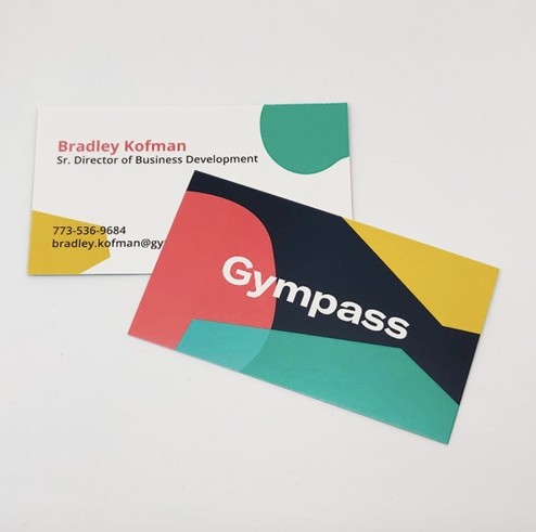 Gympass freelance consultant business card.