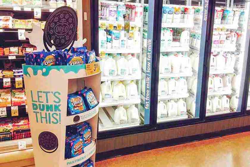 Showing a Let's Dunk This Oreo display.