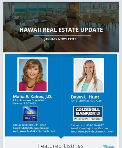 Showing a real estate team newsletter
