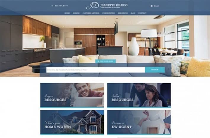 real estate website created by Placester