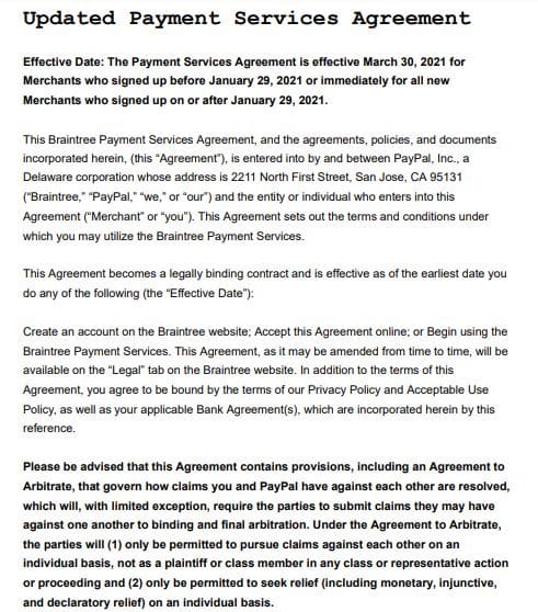 Payment Services Agreement
