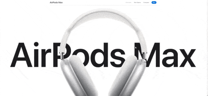 Apple Airpods Max landing page