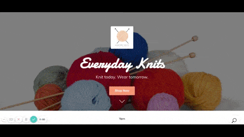 Everyday Knits online store site.