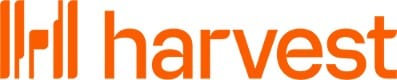 Harvest logo that links to the Harvest homepage in a new tab.
