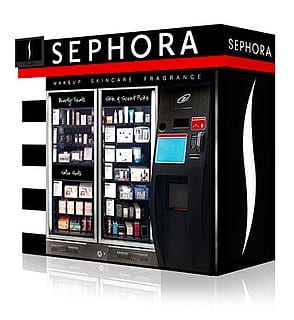 Sephora's cosmetic vending kiosk.
