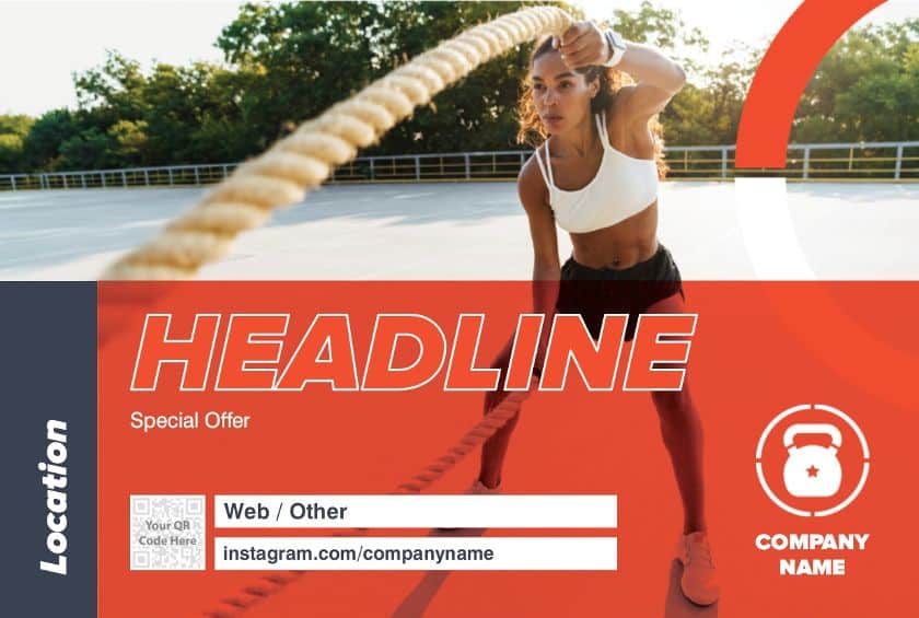 Vistaprint direct mail designs for physical fitness