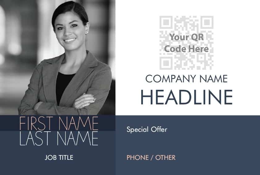 Vistaprint direct mail designs with headshot