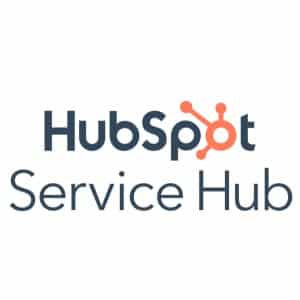 HubSpot Service Hub logo that links to the Hubspot Service Hub homepage in a new tab.